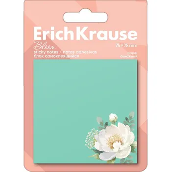 Samolepící bloček Bloček samolepící 75 x 75 mm ErichKrause Pastel Bloom 50l zelený