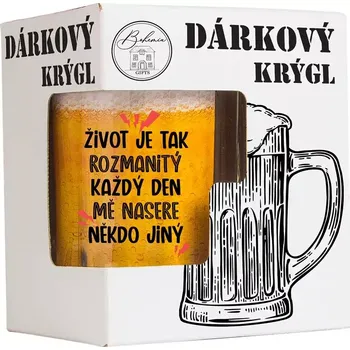 Sklenice Půllitr dárkový - Život je rozmanitý