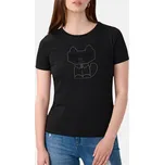 Dámské černé triko Karl Lagerfeld - Velikost XL, Barva Černá 55846 l2whc074