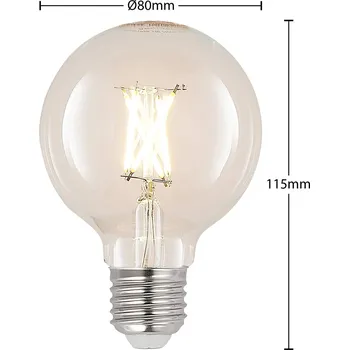 Lampička Arcchio LED žárovka E27 4W G80 2700K stmívatelné čirá