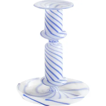 Svícen Hay, Svícen na klasickou svíčku Flare Stripe M modrý - Formadore