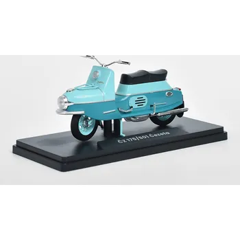 autíčko ČZ 175/501 1958 Tyrkysová 1:18 ČZ-175/501 1958 - kovový model motorky
