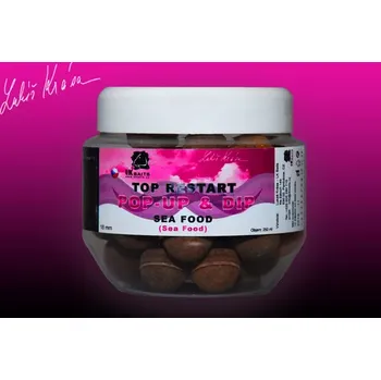 Boilies LK BAITS Pop-up Top ReStart Sea Food 14mm 150ml +dip