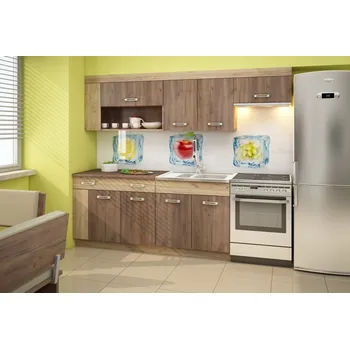 Kuchyňská linka Kuchyně GEMINI 180/240 cm, craft zlatý/craft tobaco, 5 let záruka +možnost VÝNOSU + vyzvednutí ZDARMA