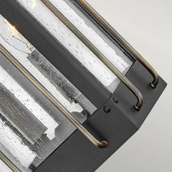 Venkovní osvětlení HINKLEY Venkovní nástěnné světlo Fitzgerald, dva zdroje černá, mosaz, čirá 2 x 40 W - Doprava zdarma