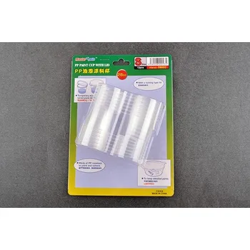 PP Paint Cup with Lid - S-size 28cc X 12pcs - Master Tools 09993
