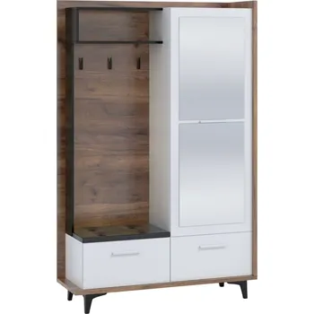 Předsíňová stěna Předsíň KNUT 3D, craft tobaco/bílá/černá, 5 let záruka + vyzvednutí ZDARMA