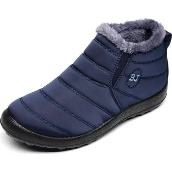 Dámská zimní obuv Kotníkové sněhule s kožíškem Barva: Modrá, Velikost: 39