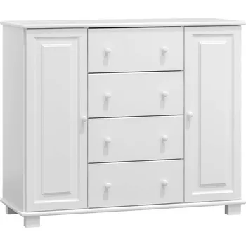 Komoda Komoda NEFTYS 40, hloubka 47 cm, masiv borovice, moření: bílé + vyzvednutí ZDARMA