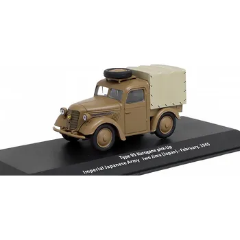 autíčko DeAgostini Type 95 Kurogane Pick-Up 1945 1:43 - časopis Samochody Wojskowe s modelem #54 Type 95 Kurogane Pick Up Imperial Japanse Army Iwo Jima Japonsko 1945 - kovový model auta