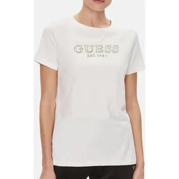 Dámské bílé triko Guess - Velikost XL, Barva Bílá 55886 V4GI01