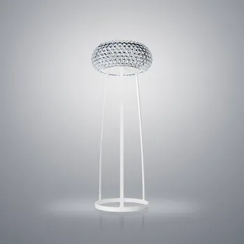 Lampička Foscarini Caboche Plus stojací lampa 178cm transparentní - Výška stínidla 28 cm bílý, průhledný LED 28 W celkem - Doprava zdarma