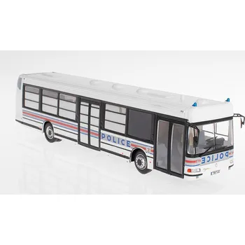 autíčko Irisbus Agora S Police TPI 2002 1:43 - Hachette časopis s modelem Irisbus Agora S Police TPI 2002 - kovový model autobusu