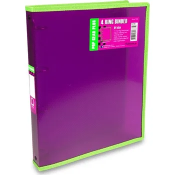 4kroužkový pořadač FolderMate Pop Gear Plus - A4, výběr barev, Barva Červený