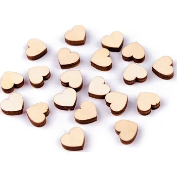 Dřevěné srdce mini k nalepení Ø10 mm