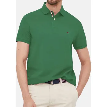 Pánské zelené polo triko Tommy Hilfiger - Velikost 2XL, Barva Zelená 55710 mw0mw17770