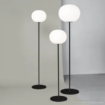 Lampička Stojací lampa FLOS Glo-Ball F3, černá - Výška deštníku 36 cm černá, bílá 1 x 250 W - Doprava zdarma