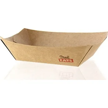 Jednorázové nádobí Kartonová miska na hranolky kraft FirstPack 400ml 170/125/25mm 250ks