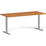 B2B Partner Výškově nastavitelný stůl, 180x80 cm, 1 motor, šedá podnož, třešeň