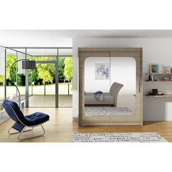 Šatní skříň Šatní skříň TABARI XII, sonoma/zrcadlo + vyzvednutí ZDARMA