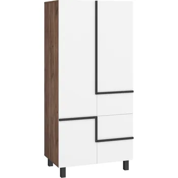 Šatní skříň Šatní skříň DZENGAL 4D, craft tobaco/bílá, 5 let záruka + vyzvednutí ZDARMA