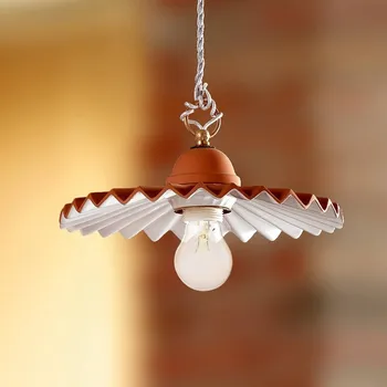 Ceramiche Závěsné světlo ARGILLA ve venkovském vzhledu 28 cm bílá, terracotta 1 x 100 W - Doprava zdarma