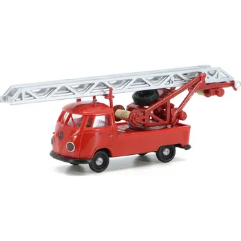autíčko Volkswagen T1b Leiterwagon "Feuerwehr" 1:87 VW T1b Žebříkový vůz "Hasičský Sbor" - kovový model auta 1/87