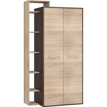 Šatní skříň Skříň DORINDA 2D levá, dub sonoma tmavý/dub sonoma, 5 let záruka + vyzvednutí ZDARMA