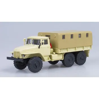 autíčko URAL-375D béžový 1:43 - Avtoistoria URAL 375D - kovový model auta