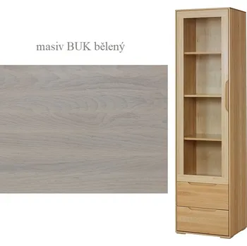 police Vysoká vitrína ECHEVERIA, pravá, masiv buk/moření: buk bělený + vyzvednutí ZDARMA