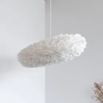 UMAGE Eos Esther Velká závěsná lampa, bílá/bílá - Stropní stříška - Ø 12 cm, výška 7 cm; délka kabelu 210 cm 1 x 15 W LED - Doprava zdarma