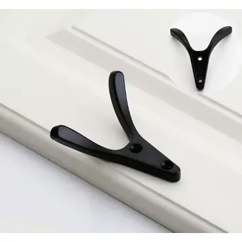 Věšák Nábytkový věšák dvojitý 79mm černý (HKZ62C)