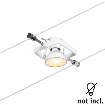 Lampička Paulmann Wire Mac II spot pro lankový systém bílá - vzdálenost lanek 16 cm bílá matná 1 x 10 W