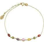 Zlatý náramek Raisa s barevnými Brilliance Zirconia PRG0008BGY