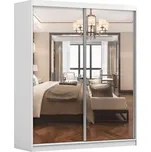 Zrcadlová šatní skříň POLICARPO 20 šířky 183 cm, bílá +možnost VÝNOSU + vyzvednutí ZDARMA