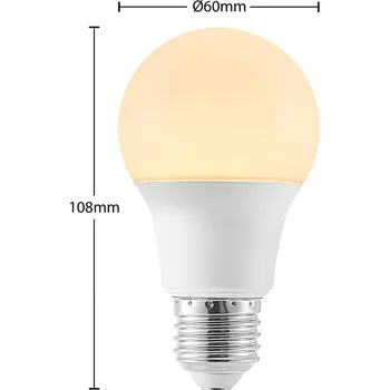 Lampička Arcchio LED žárovka E27 A60 4,9W 3000K opál sada 6ks