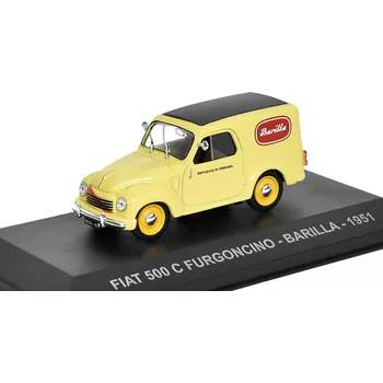 autíčko DeAgostini Fiat 500C Furgoncino BARILLA 1951 - 1:43 - časopis s modelem Fiat 500 C Furgoncino BARILLA 1951 - kovový model auta
