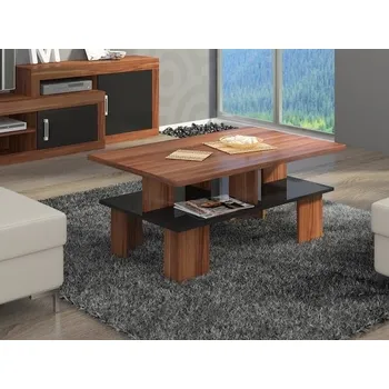 Konferenční stolek Konferenční stolek TRAFALGAR B, švestka wallis/černý lesk, 5 let záruka + vyzvednutí ZDARMA