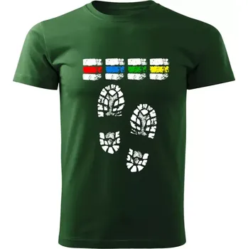 Pánské tričko Tričko pro turisty zelené 4XL (turistické tričko značení)