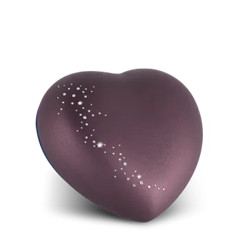 Smuteční dekorace Zvířecí urna Herz Crystal - Berry 1,5l