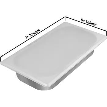 Dóza na potraviny G.Gastro Silikonové víko na 1/3 GN-nádobu & nádobu na zmrzlinu - 176 x 325 mm