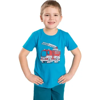 Chlapecké tričko Betty mode tyrkysové hasiči