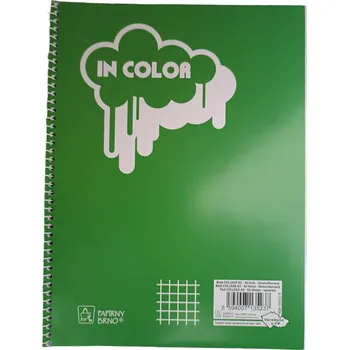 Blok Papírny Brno Poznámkový blok College A5, kroužková vazba, čtvereček, 50 listů