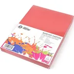 Barevný karton A4, 180 g, 100 ks, červený