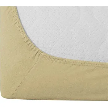 Prostěradlo TEXTILOMANIE Jersey EXCLUSIVE krémové 200 × 220 cm