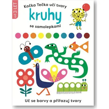 interaktivní kniha Svojtka Kočka Tečka učí tvary Kruhy se samolepkami
