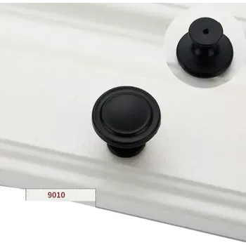 Madlo do koupelny Knop knopka držadlo šuplíku 9010 černá (KNP10)