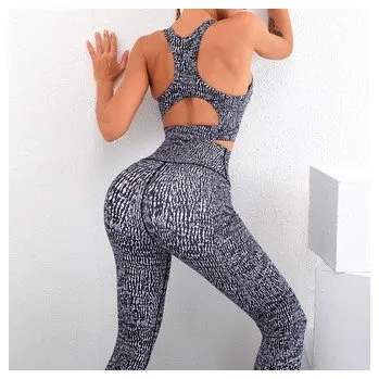 Dámská erotická souprava Sportovní set se vzorem, černo-bílá XL