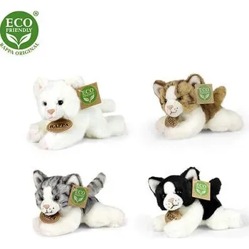 plyšák Rappa Plyšová kočka ležící 17 cm, 4 druhy