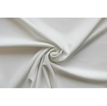 Metráž - Satén Pes/El SMETANOVÝ - látka na šaty - Smetanová, 145 cm